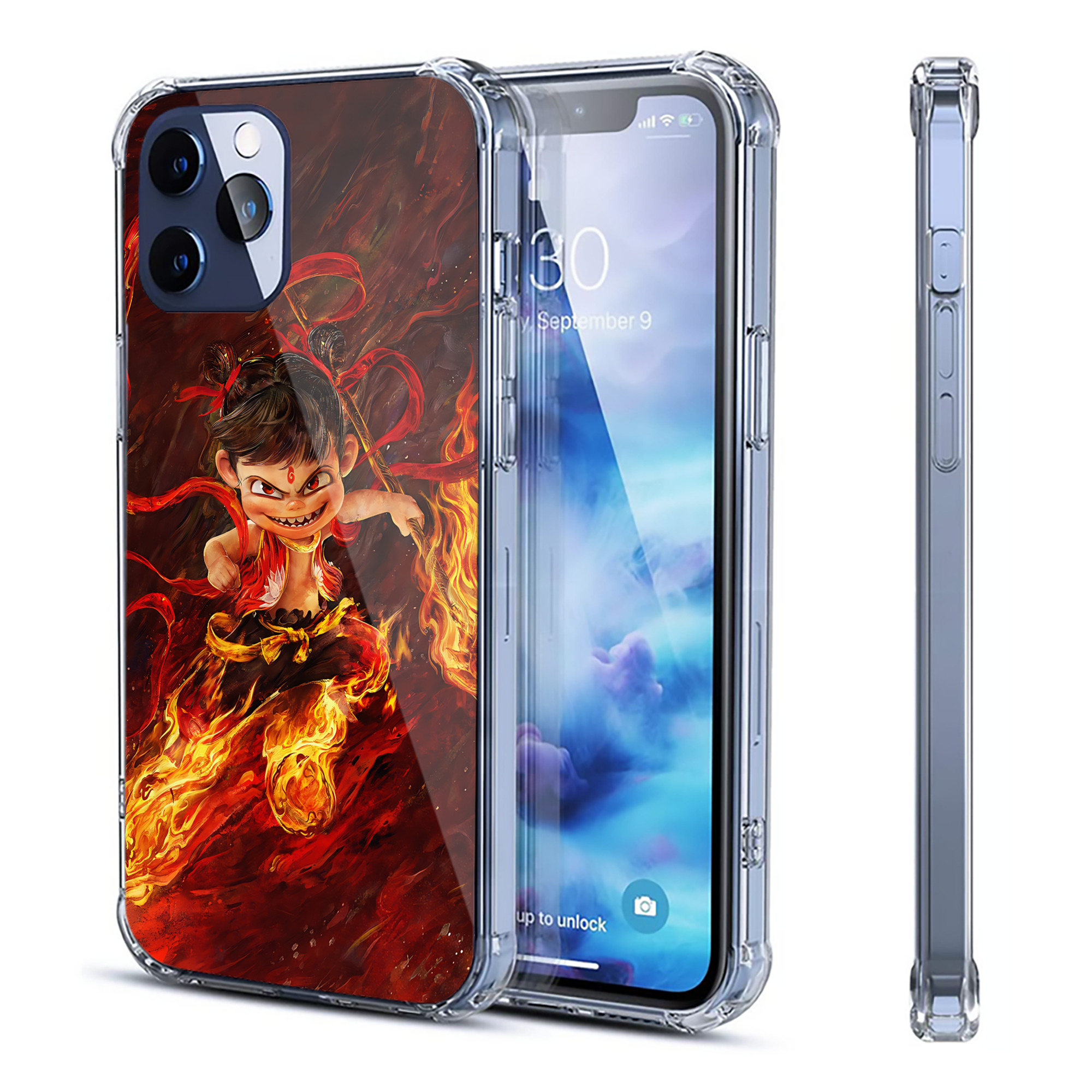 （画像用） Ne Zha 2 ナタ 魔童の大暴れ 【iPhone 12シリーズ対応】透明スマホケース（クリアソフトケース）
